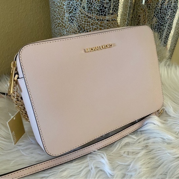 New Michael Kors Jet Set Large East West Saffiano Leather Crossbody bag - Picture 1 of 11
